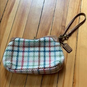 Coach Rainbow Tweed Wristlet